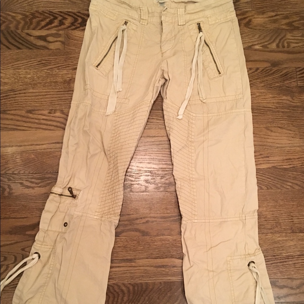 American Eagle Khaki Pants with Ties
